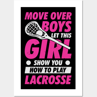 Funny Lacrosse Player Girl Gift Posters and Art